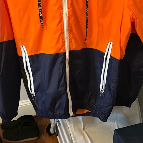 Blue and orange rain jacket - Picture 3 of 5